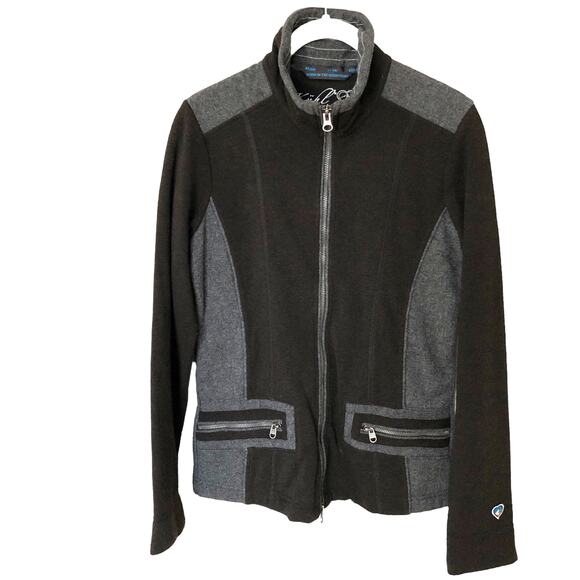 KUHL Kashmira Jacket Womens XS Full Zip Color Block Sweater‎ Fleece Pockets - Picture 1 of 10